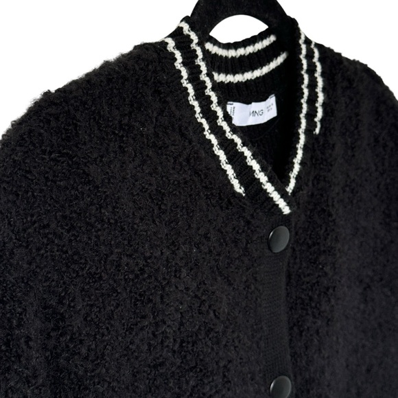 Mango Black and White Textured Jacket - Picture 4 of 13